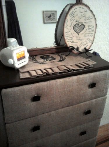 Wedding Decor Upcycled wedding burlap rustic country folksy bedroom