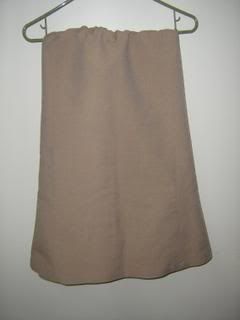 Tan skirt with flared hem