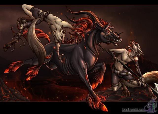 DemonHorse.jpg demon wolf and horse image by devilwolf2