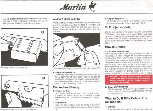 Marlin Model 780 Owners Manual