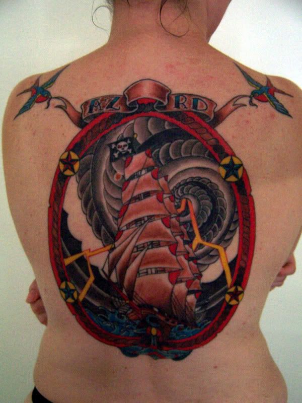 pirate ship tattoo. hairstyles pirate ship tattoo