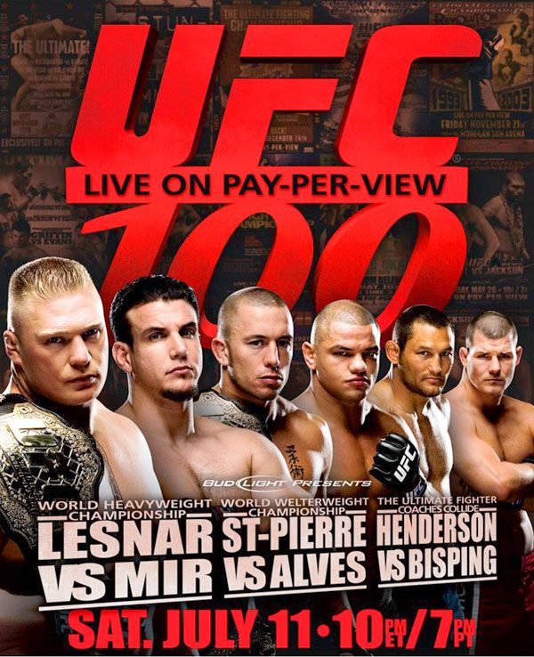 ufc 100 fight  card