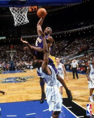 dwight howard dunking on kobe. morton howard