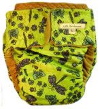 Large Fitted Diaper, Dragonflies/velour (Touch-tape closure)