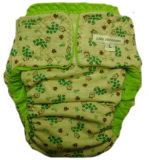 Large Fitted diaper, Turtles/velour  (Touch-tape closure)
