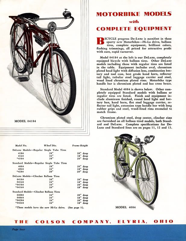 Colson Bicycle Serial Numbers