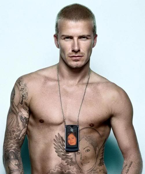 David Beckham Tattoo On Neck