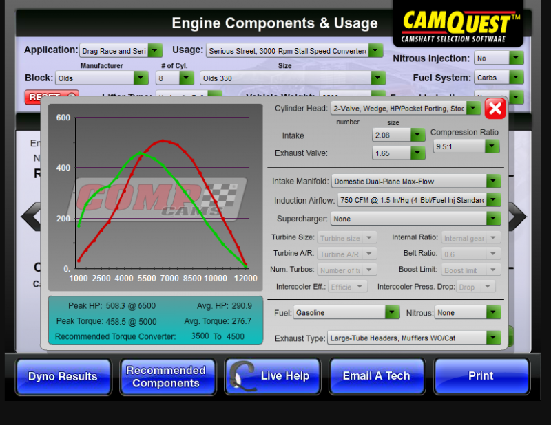 How accurate is Comp Cams Cam Quest 6? GBodyForum 19781988 GM A/G