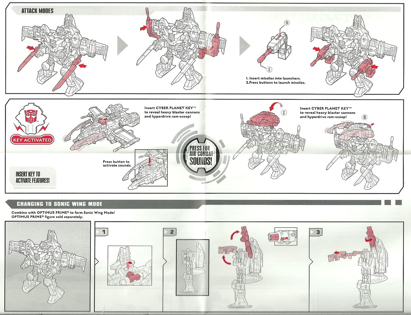 Instructions for Cybertron Wing Sabre TFARCHIVE FORUMS