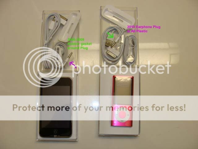   * earphone Jack plug, iPod Nano from 2009 With a PLASTIC Jack Plug