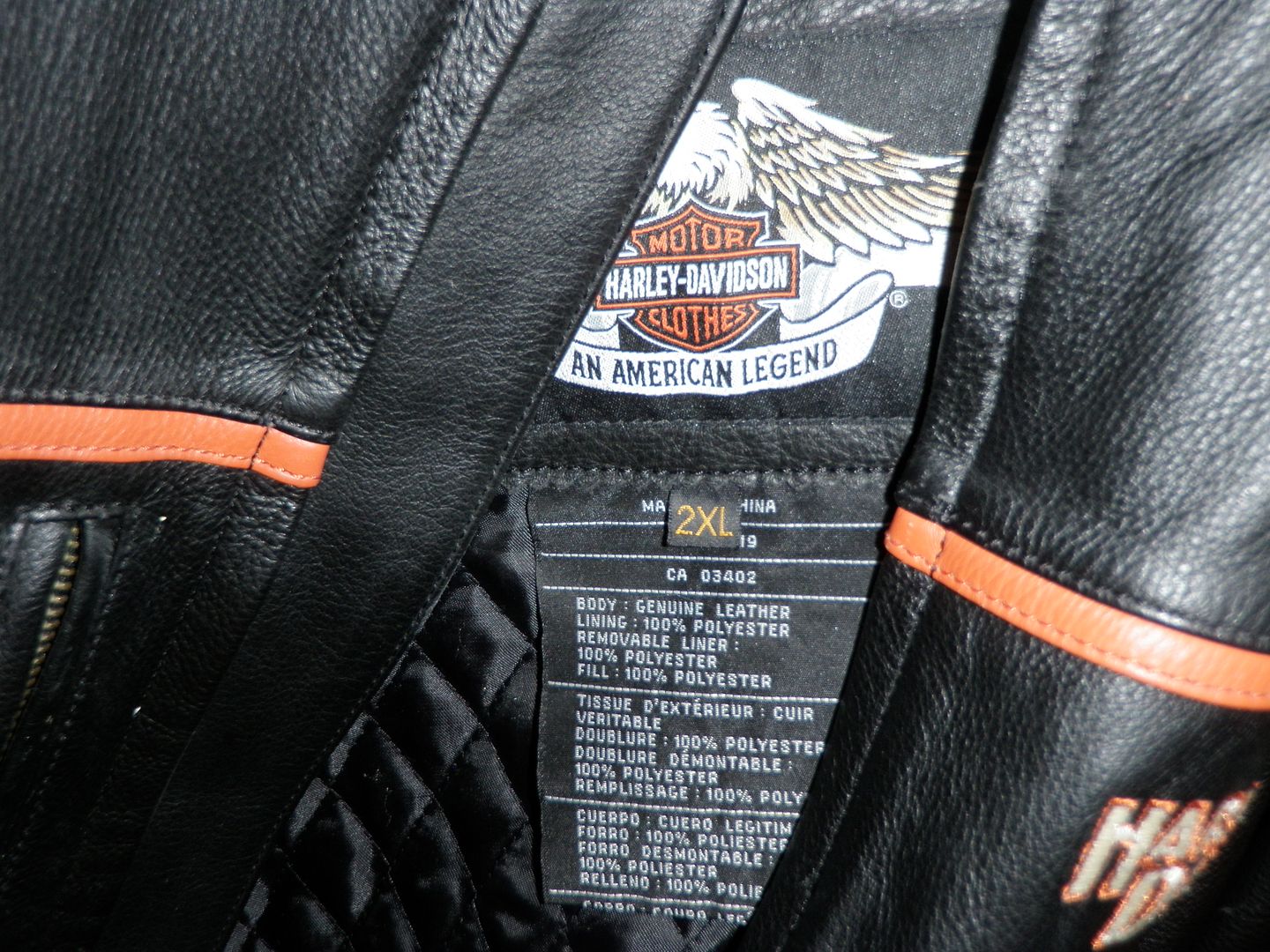 Genuine Harley Davidson mid wieght leather jacket | Pirate 4x4