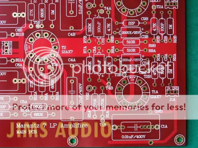 Tube phono RIAA stereo pre amplifier PCB Marantz 7   