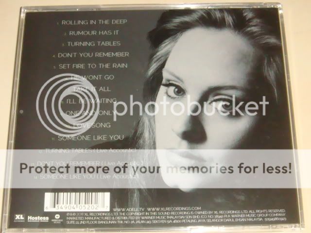 ADELE 21 MALAYSIA CD SEALED 3 ACOUSTIC TRACKS  